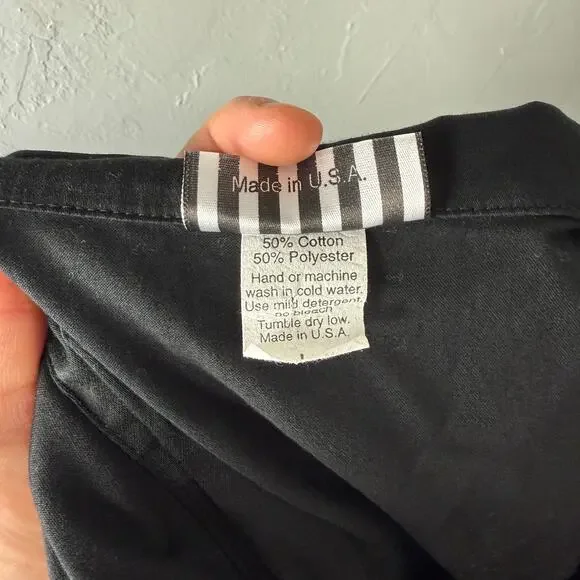 Pinup Couture Womens Dress Large Retro Pinup Cotton Blend Collar S/S Stretch H7 - Picture 8 of 8